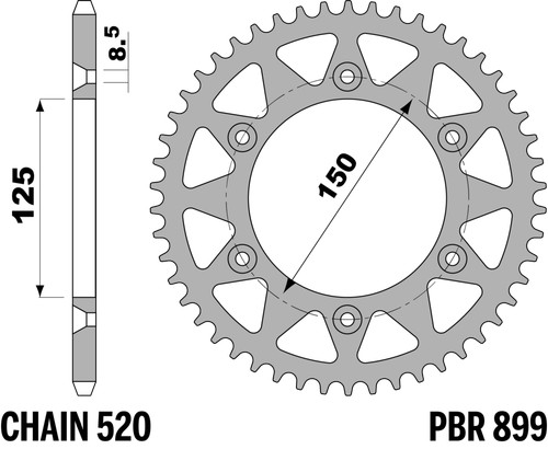 Pbr rear sprocket - sprocket, in