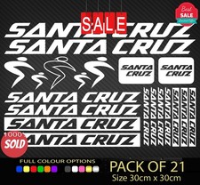SANTA CRUZ  Vinyl Decal Stickers Sheet Bike Frame Cycling Cycle Bicycle x21 New