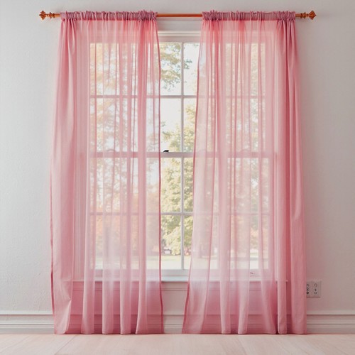 Voile curtains pair - (2, panels)