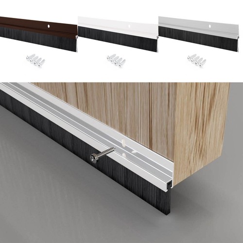 100cm door aluminium brush - aluminium,