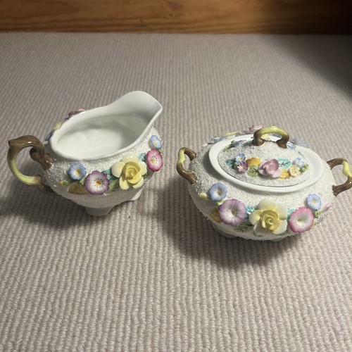 Coalport floral creamer and - creamer,