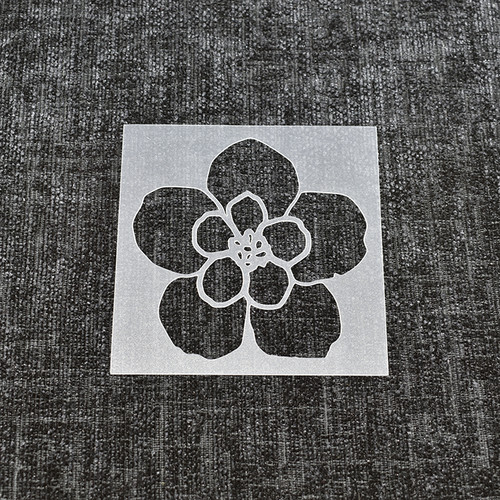Flower stencil design - stencil, 4