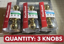 3-PACK LOT Kwikset Polished