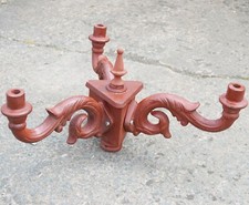 Huge 65cm Cast Iron Triple Lamp Post Head Bracket only to fit 45mm lamp posts