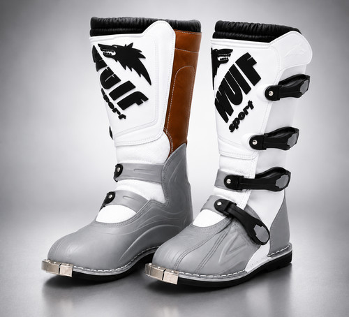 Off road motocross boots white