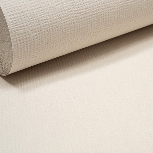 Plain ivory wallpaper linen - plain,