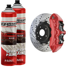 BREMBO RED BRAKE CALIPER PAINT METAL STEEL High Temperature + ETCH PRIMER MATT