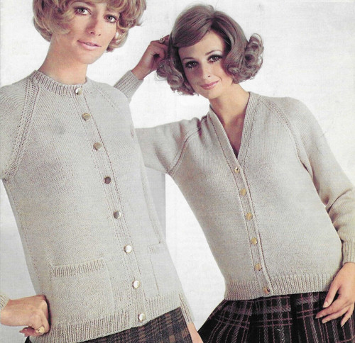 Ladies cardigan round neck - ladies,
