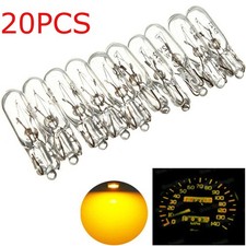 20x Amber T5 12V Bulbs Car Instrument Gauge Cluster Dash Lights Lamp Accessories