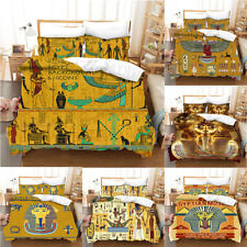 3D Ancient Egypt Quilt Duvet Cover Bed Set Pillowcase Single Double Queen Size