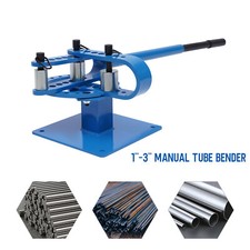 Premium Pipe Tube Bender 1''-3'' inch Manual Tube Bender w/ 7 Dies Tubing Metal