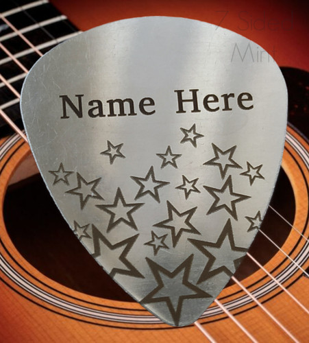 Personalised metal guitar pick - metal,