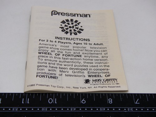 1985 wheel fortune - 1985, board