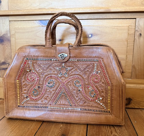 Vtg large tan brown moroccan - brown,