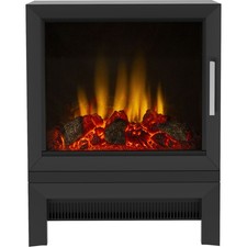 BeModern 49697 Qube Log Effect Electric Fire Black