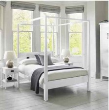 Lombok Canton super king size 4 poster bed in white RRP £1645