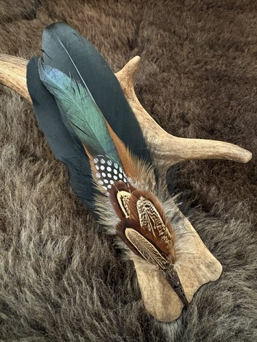 Smudging feather fan wand - fan,
