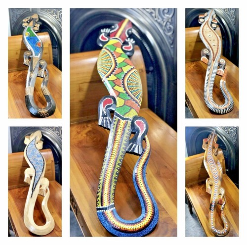 Wooden gecko lizard - wooden,