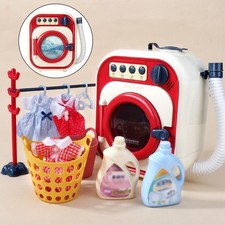 Children Washing Machine Pretend Play Mini Electric Simulation Washer Toy