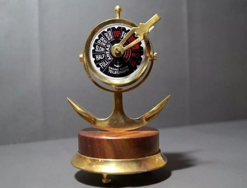 Vintage brass anchor telegraph - vintage,