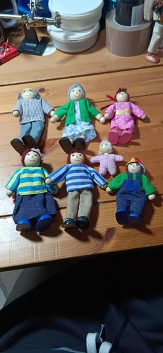 Family wooden dolls - family, of