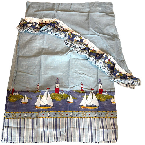 Nautical curtain set swag - nautical, &