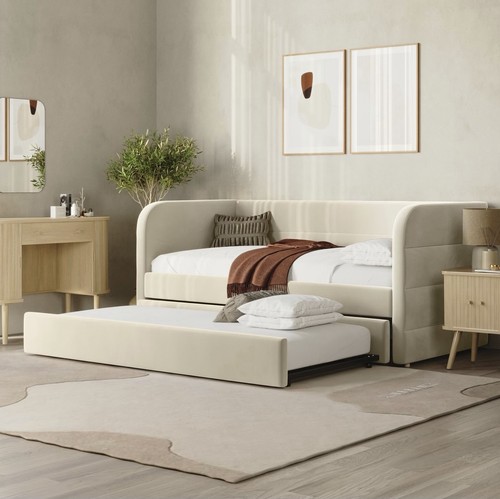 Velvet daybed single guest bed - single,
