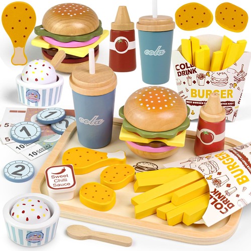 Wooden play food - food, for