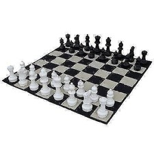 Giant Plastic Chess Set with a 12" King - Outdoor Chess Set