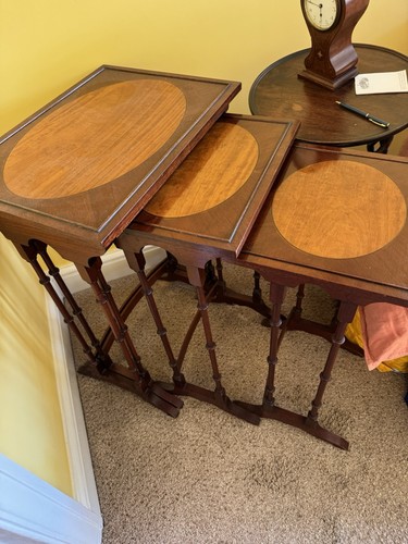 Antique wooden nest tables - of,