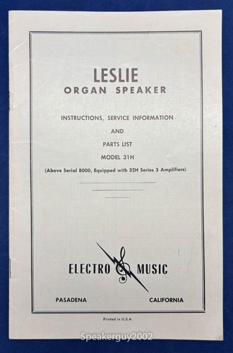 Original leslie speaker 31h - original,
