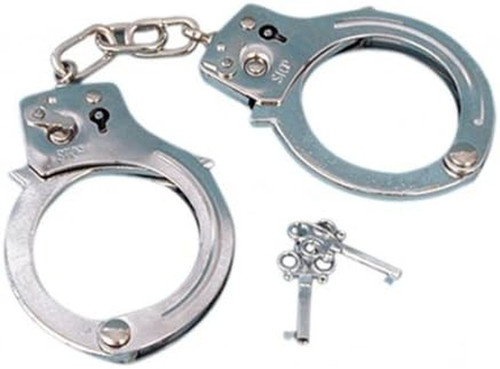 Handcuffs metal with - with, key