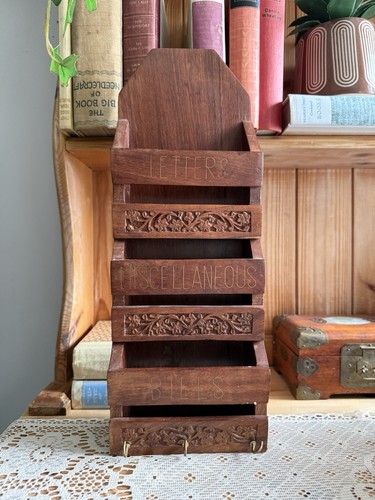 Vintage hand carved wooden - hand,