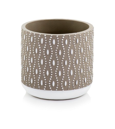 Concrete flower pot - pot, cylinder