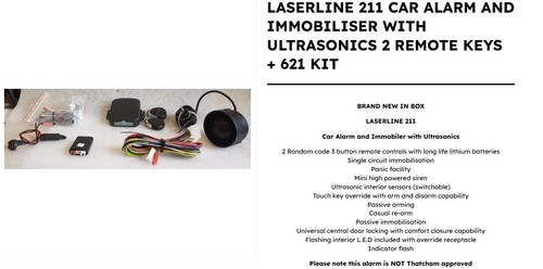 Laserline 211 car alarm and - laserline,