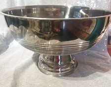 Large Silver Plastic Ice Bucket Celebration Table Display Bowl