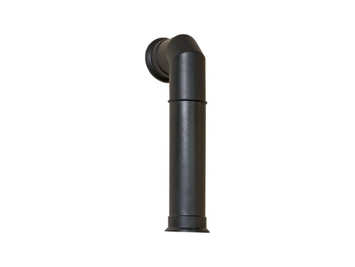 Tall angled stove pipe black - angled,