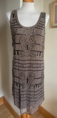 New rise brown - brown, beaded