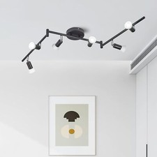 LED Track Lighting Kit Flexibly Rotatable Light Heads 4/6 Way Ceiling Spotlight