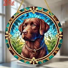 Brown Labrador Dog Suncatcher