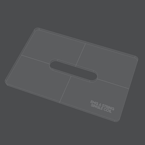 Guitar pickup routing - routing, template