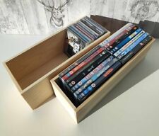 CD storage shelf wooden stacking boxes crate wood pyrography unit Natural ECO