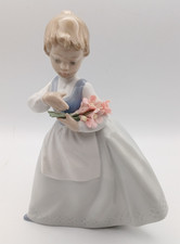 Nao By Lladro Porcelain Figure Girl with Flowers A/F
