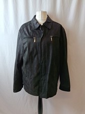 Wallace Sacks men's leather jacket M Vintage Pebble Leather Black L2640