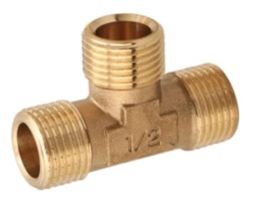 Inch brass tee pipe male - 1/2,