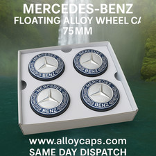 Mercedes-Benz C-Class Floating Alloy Wheel Hub Caps 75mm Set of 4