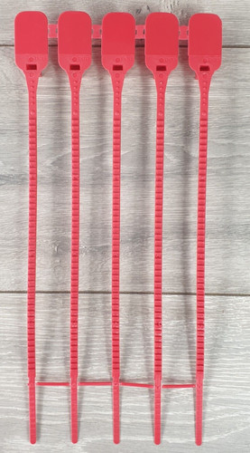 Red plastic security - plastic,