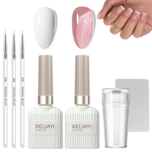 French manicure kit jelly pink - french,