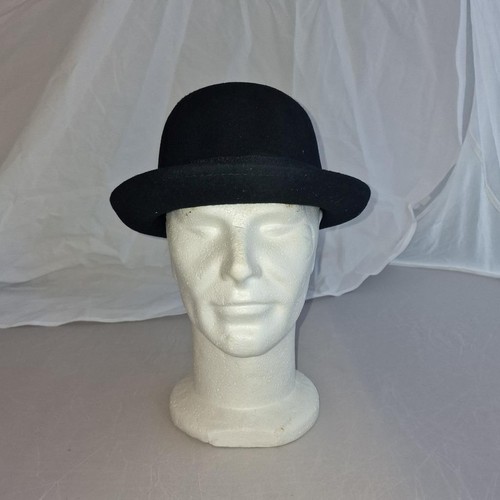 Black soft felt bowler hat - bowler,