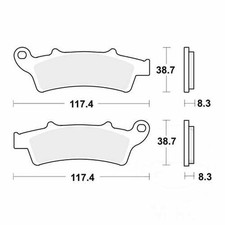 TRW Brake Pads Standard MCB726 Fits Aprilia Atlantic 200 2004-2005